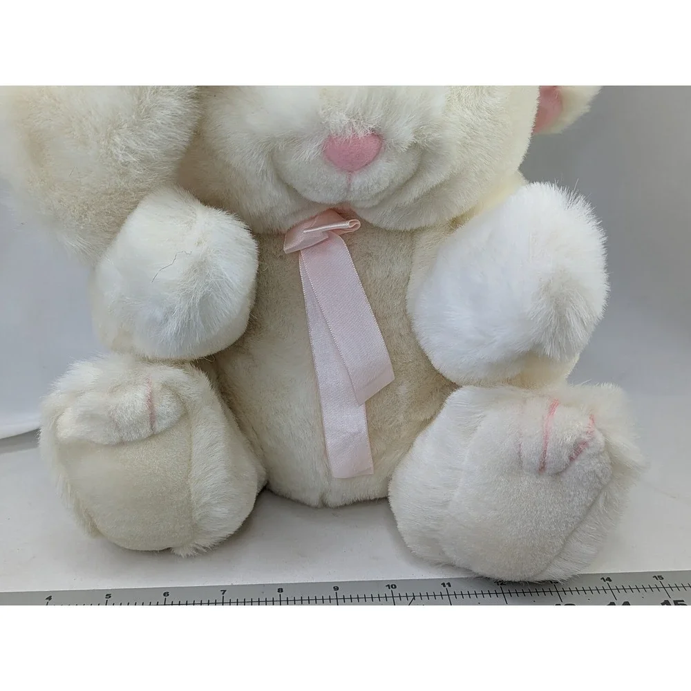 Russ Rabbit Plush Sunny Bunny Bumper‎ Nina Lot of 3 White Stuffed Animal Toy